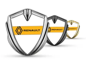 Renault Badge Auto Durevoli Eleganti Finitura Metallica